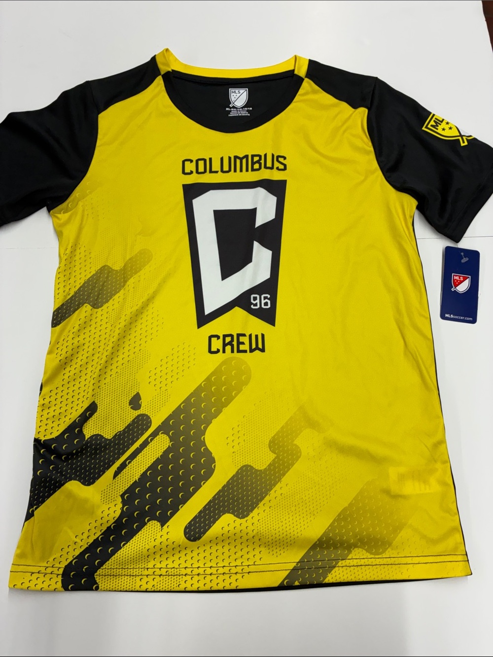 NEW MLS Columbus Crew Yellow & Black Soccer Jersey Size XL